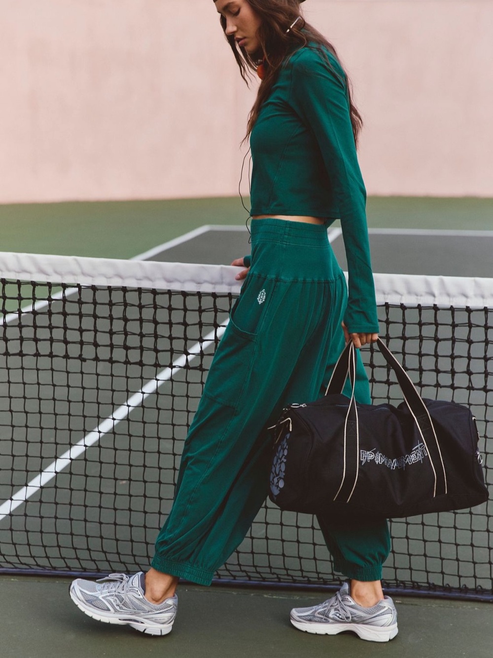 Free People Up in the Air Set Movement Workout Athleisure Green Joggers - Picture 2 of 15